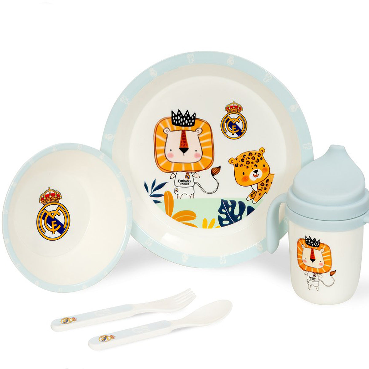 Vajilla Real Madrid 5 piezas - Detalle 1 - Moda Infantil Chicle