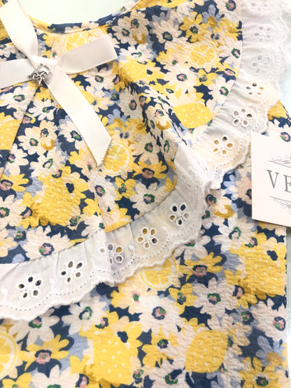 Vestido amarillo de Vera Nekenia - Detalle 2 - Moda Infantil Chicle