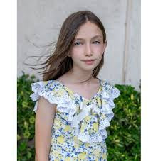 Vestido amarillo de Vera Nekenia - Frontal - Moda Infantil Chicle