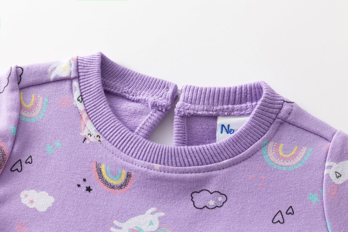 Vestido beb� algod�n de unicornios - Newness invierno 2024 - Detalle 4 - Moda Infantil Chicle