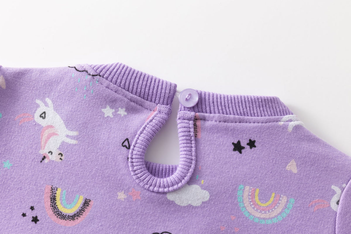 Vestido beb� algod�n de unicornios - Newness invierno 2024 - Detalle 6 - Moda Infantil Chicle