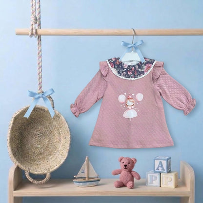 Vestido beb� ni�a princesa Basmarti - Frontal - Moda Infantil Chicle
