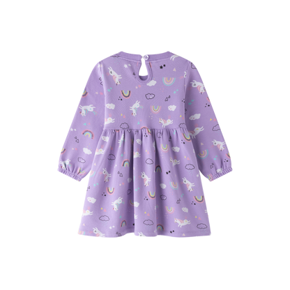 Vestido bebé algodón de unicornios - Newness invierno 2024 - Detalle 1 - Moda Infantil Chicle