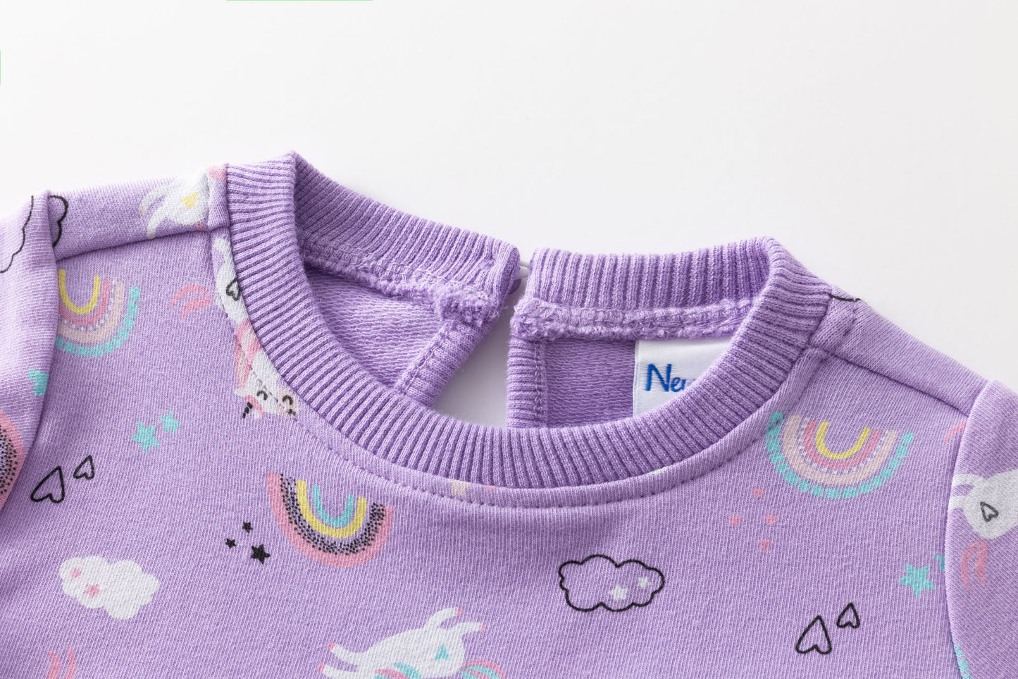 Vestido bebé algodón de unicornios - Newness invierno 2024 - Detalle 4 - Moda Infantil Chicle