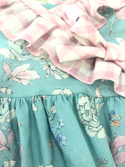 Vestido bebé niña estampado floral - Basmarti verano 2024 - Detalle 2 - Moda Infantil Chicle