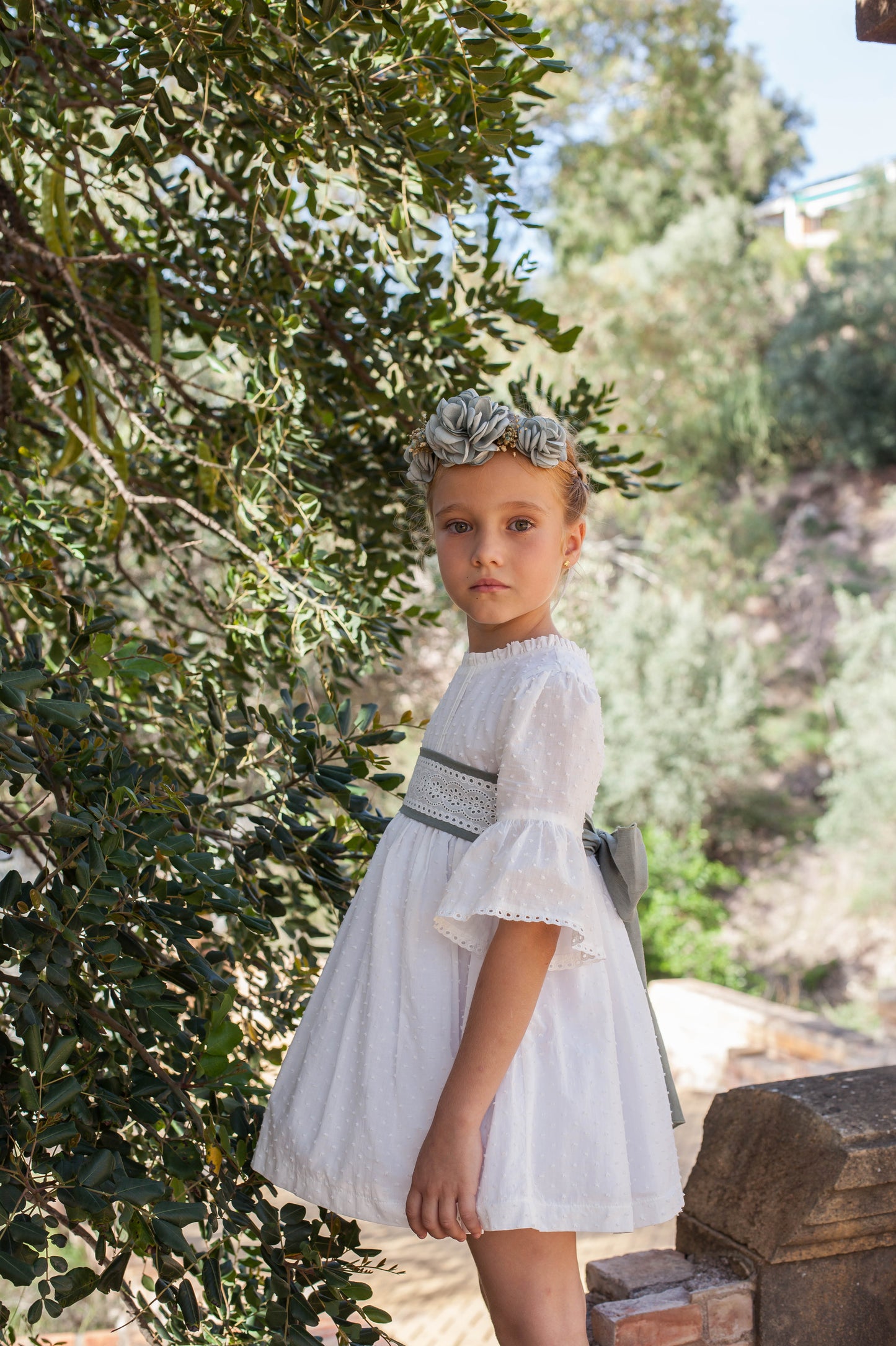 Vestido Ceremonia niña de Coco Acqua Colección 2024 - Detalle 1 - Moda Infantil Chicle