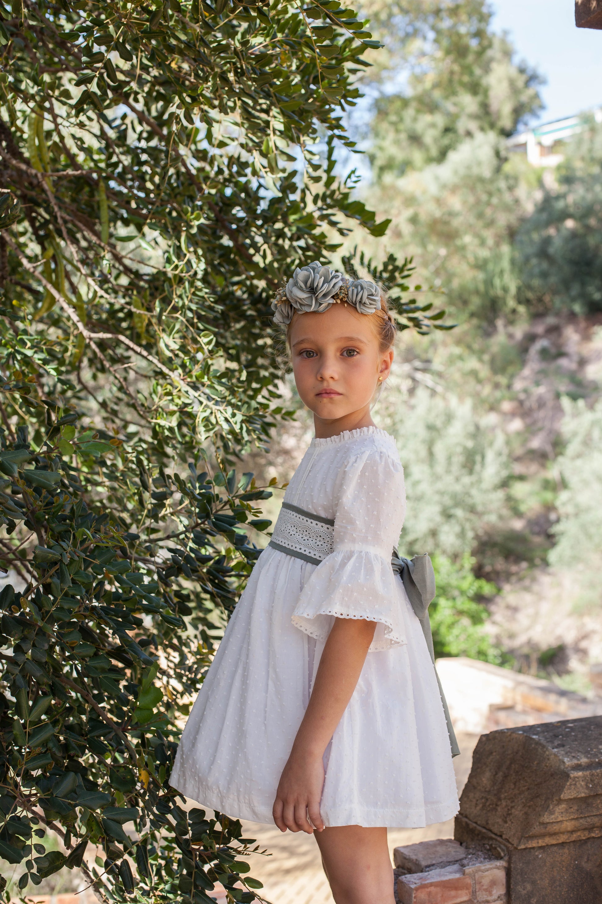 Vestido Ceremonia niña de Coco Acqua Colección 2024 - Detalle 1 - Moda Infantil Chicle