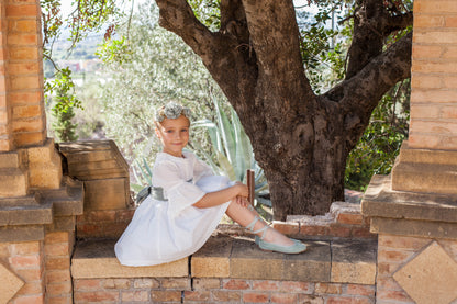 Vestido Ceremonia niña de Coco Acqua Colección 2024 - Detalle 3 - Moda Infantil Chicle