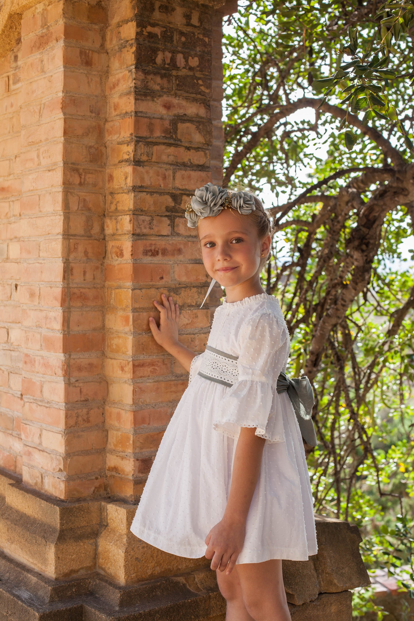 Vestido Ceremonia niña de Coco Acqua Colección 2024 - Detalle 7 - Moda Infantil Chicle