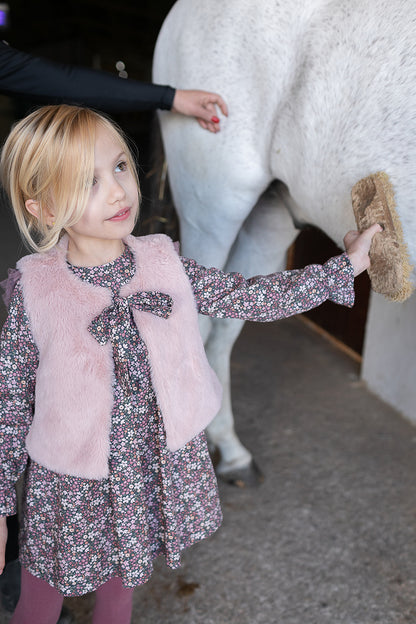 Vestido con chaleco - Coco Acqua Invierno 2024 - Detalle 1 - Moda Infantil Chicle
