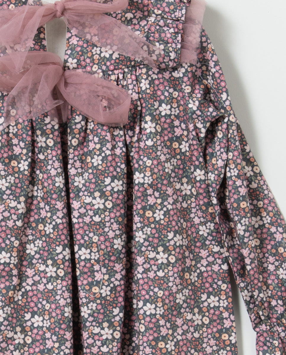 Vestido con chaleco - Coco Acqua Invierno 2024 - Detalle 6 - Moda Infantil Chicle