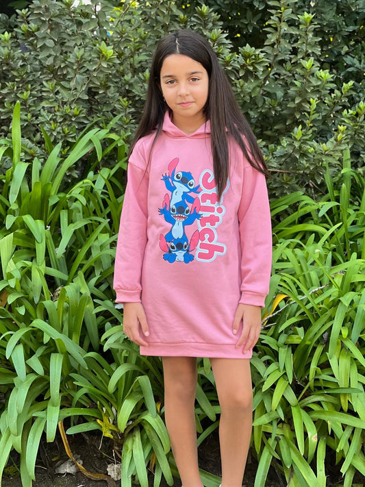 Vestido de algod�n - Frontal - Moda Infantil Chicle
