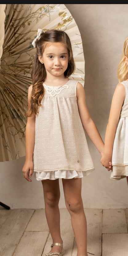 Vestido de lino de Basmarti - Detalle 1 - Moda Infantil Chicle