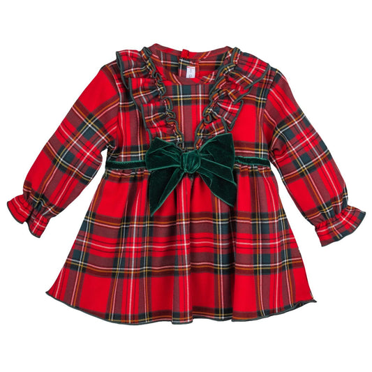 Vestido de manga larga de niña - Calamaro Baby - Frontal - Moda Infantil Chicle