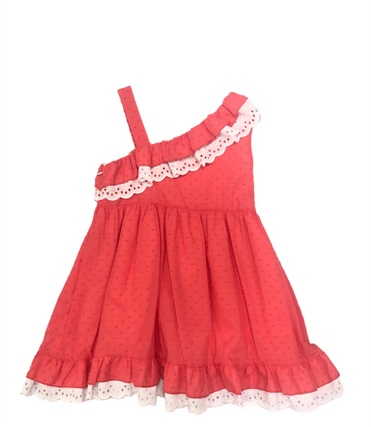 Vestido de niña de Lor Miral Primavera 2023 - Frontal - Moda Infantil Chicle