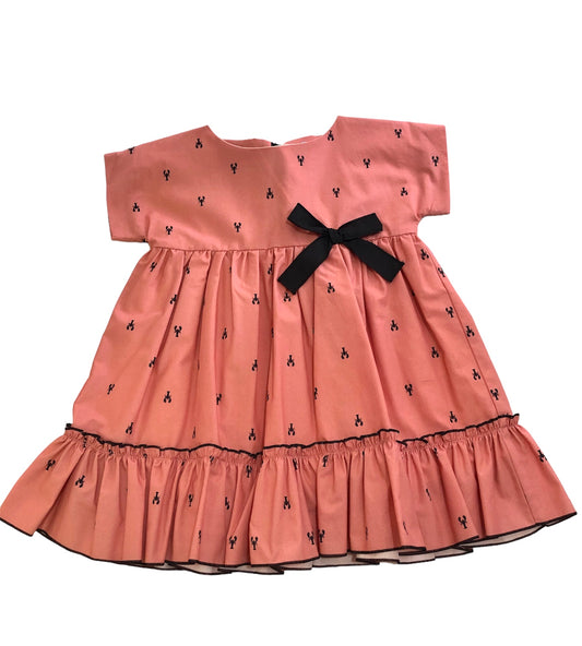 Vestido de niña en color teja - Babiné verano 2023 - Frontal - Moda Infantil Chicle
