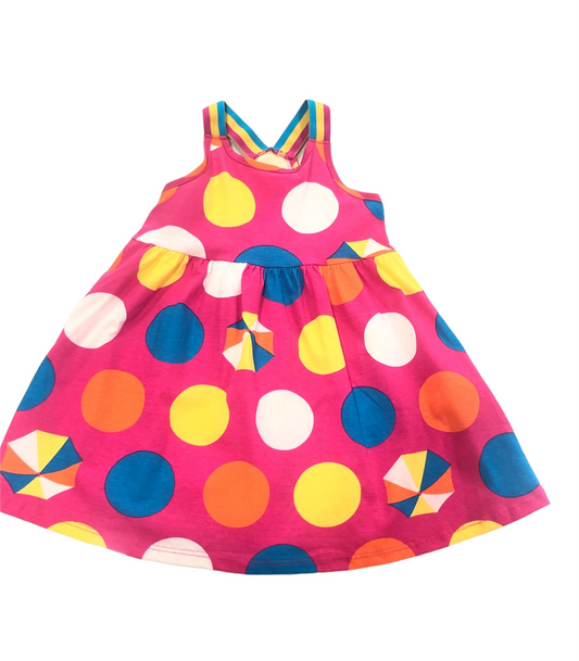 Vestido de niña sin mangas - Kyly primavera verano 2024 - Frontal - Moda Infantil Chicle