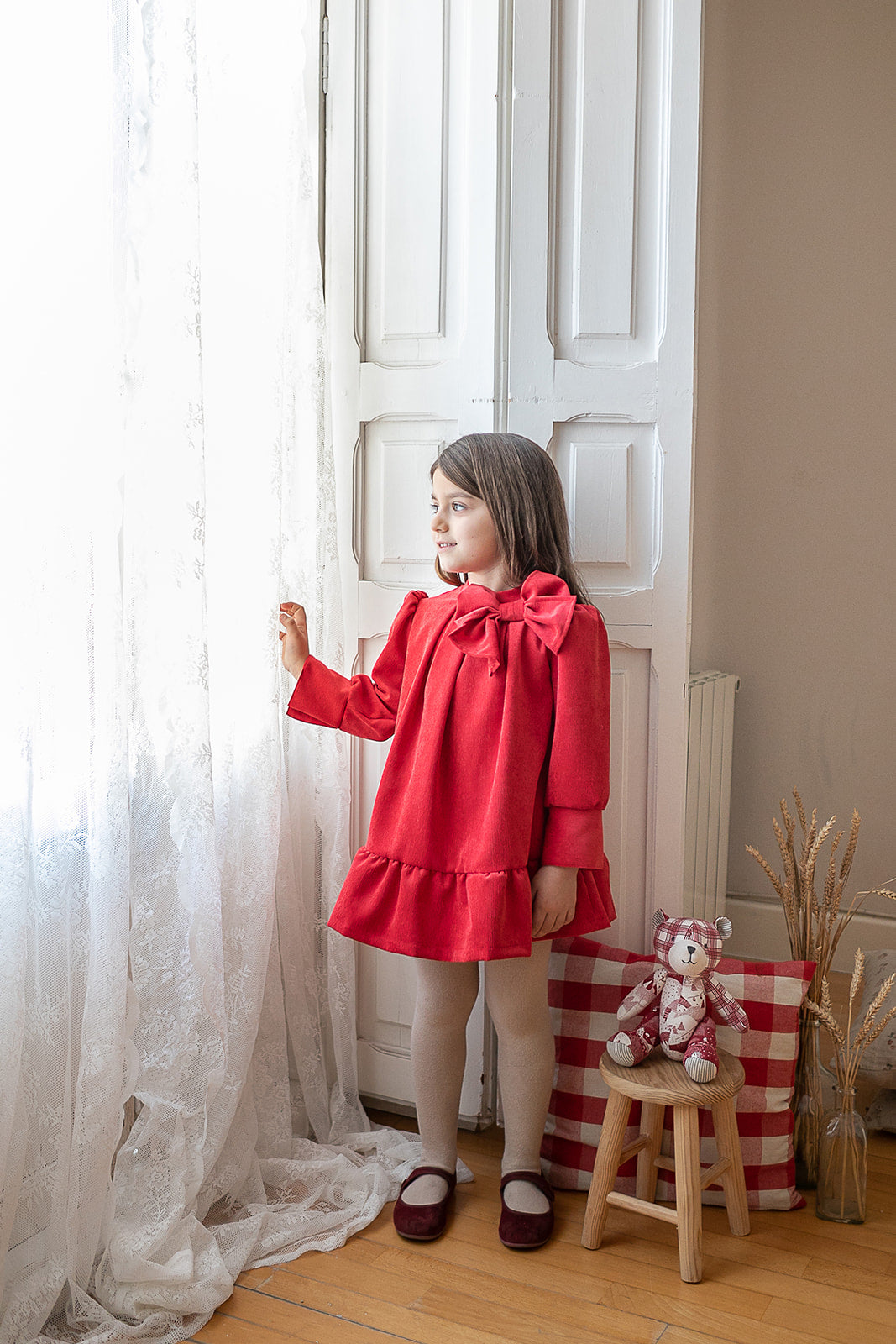 Vestido invierno en micropana - Coco Acqua 204 - Detalle 1 - Moda Infantil Chicle