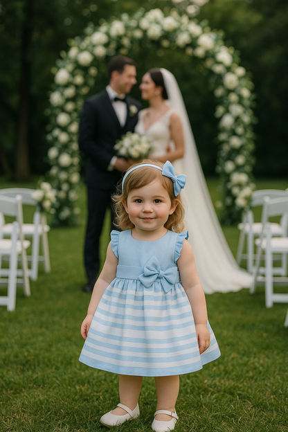 Vestido ni�a beb�  modelo Agripina - Basmarti 2025 - Frontal - Moda Infantil Chicle