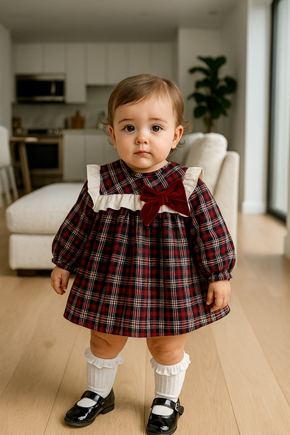 Vestido ni�a beb� Monz�n - Calamaro - Frontal - Moda Infantil Chicle