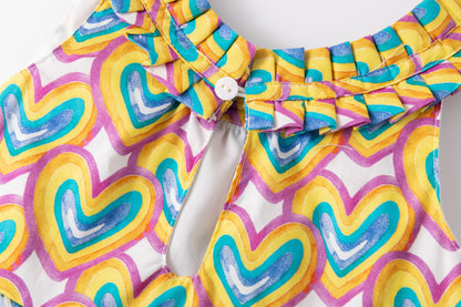 Vestido ni�a de corazones - Newness 2025 - Detalle 6 - Moda Infantil Chicle