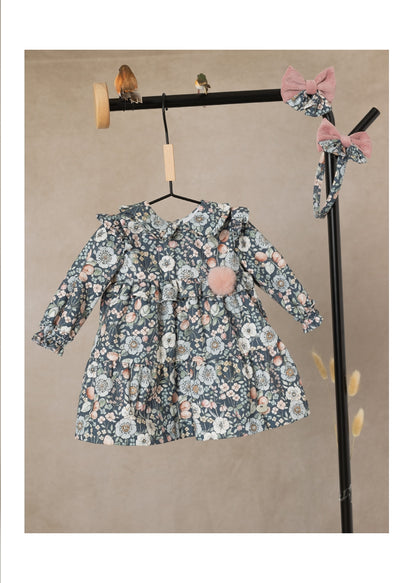 Vestido ni�a floral - Basmarti - Frontal - Moda Infantil Chicle