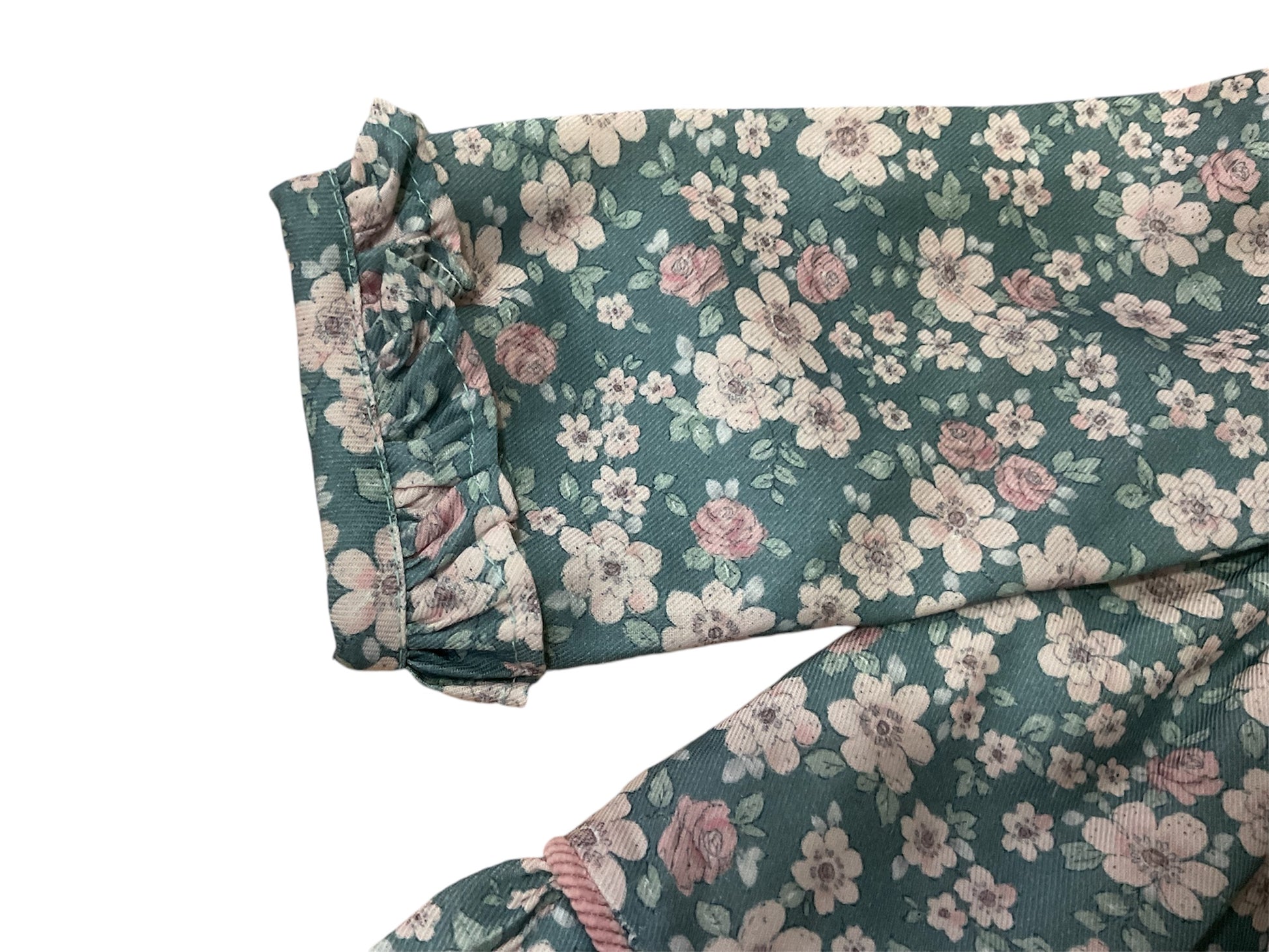 Vestido niña bebé con estampado floral - Basmarti invierno 2024 - Detalle 3 - Moda Infantil Chicle
