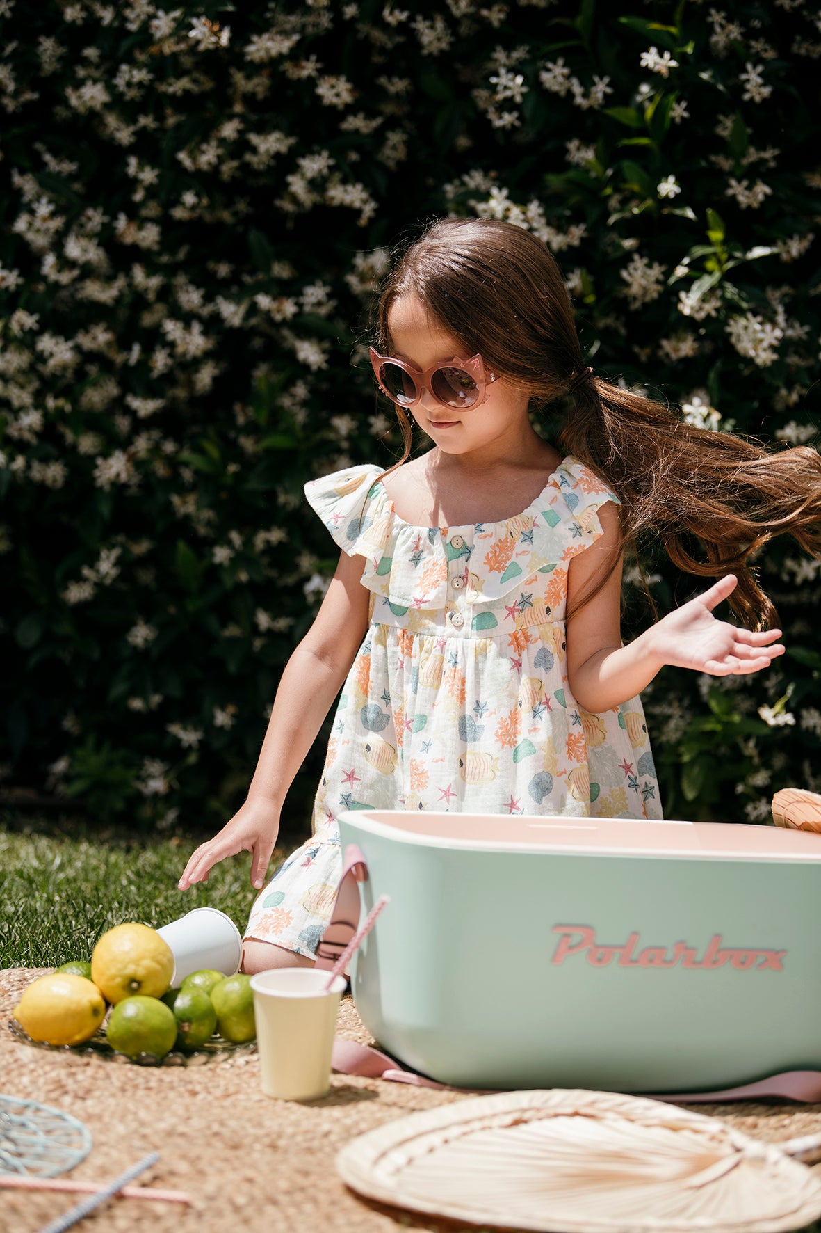 Vestido niña con estampado de Coco Acqua - Detalle 2 - Moda Infantil Chicle