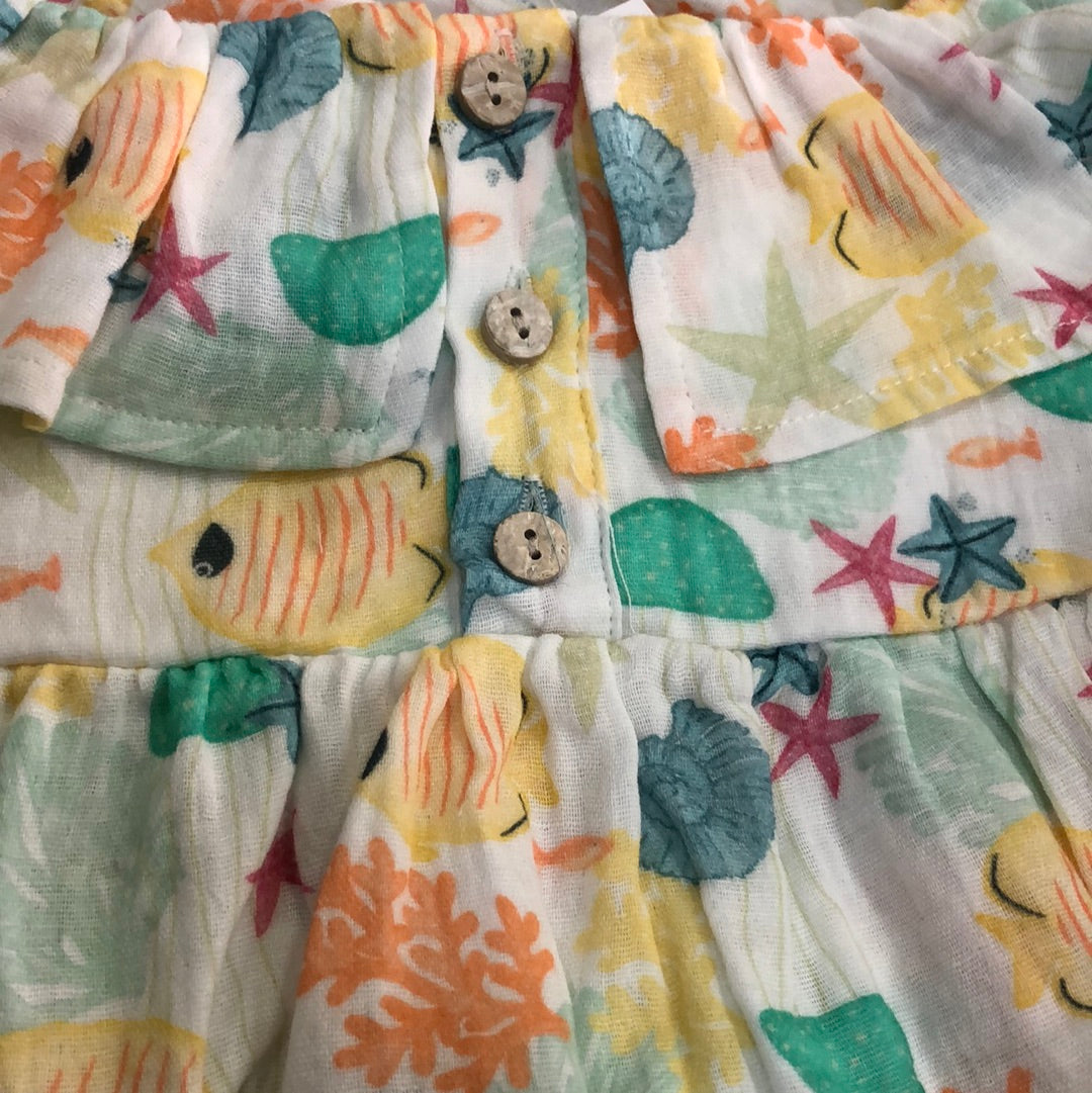Vestido niña con estampado de Coco Acqua - Detalle 4 - Moda Infantil Chicle