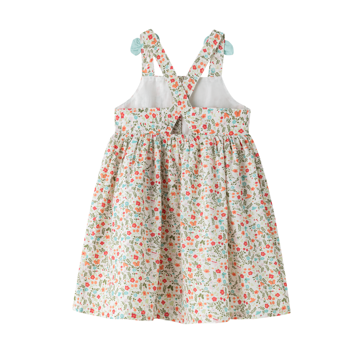 Vestido niña con tirantes con lazo primavera 2024 Newness - Detalle 1 - Moda Infantil Chicle