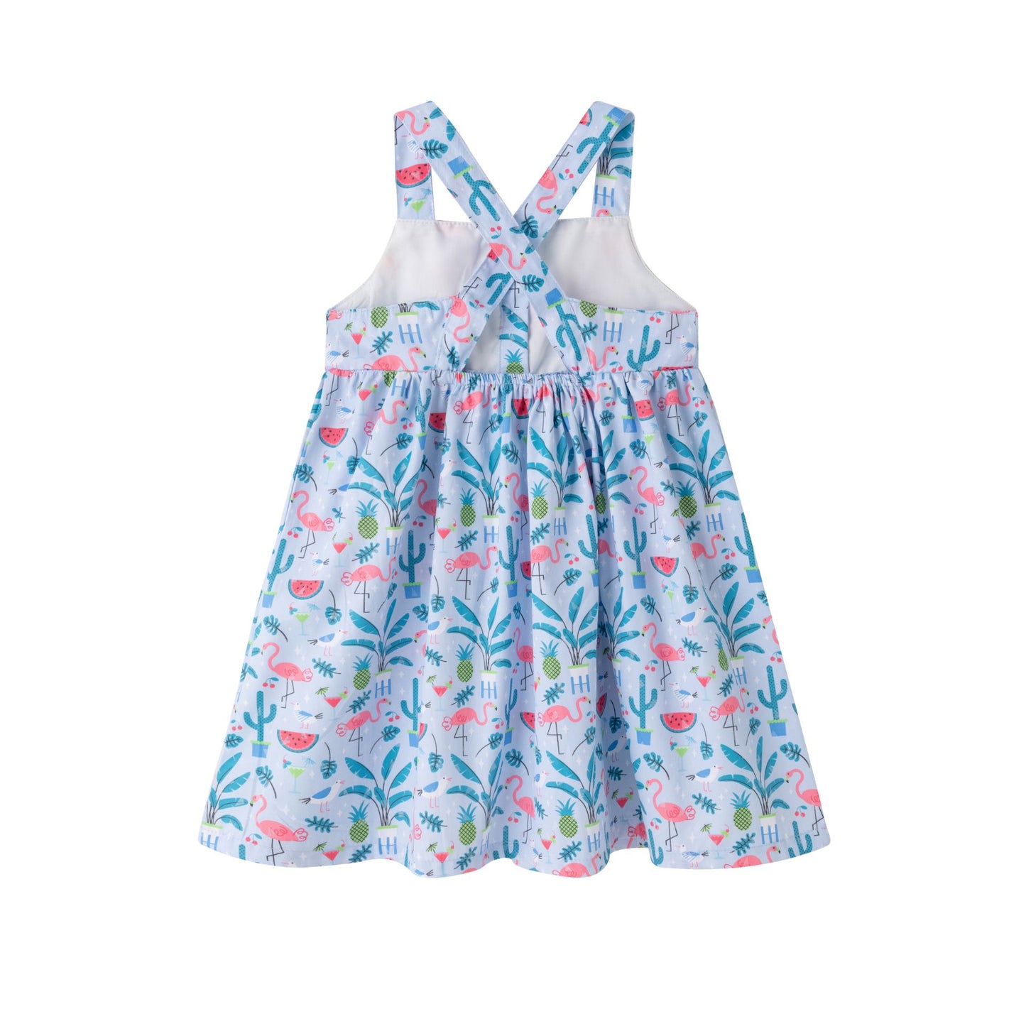 Vestido niña con tirantes cruzados primavera verano 2024 Newness - Detalle 1 - Moda Infantil Chicle