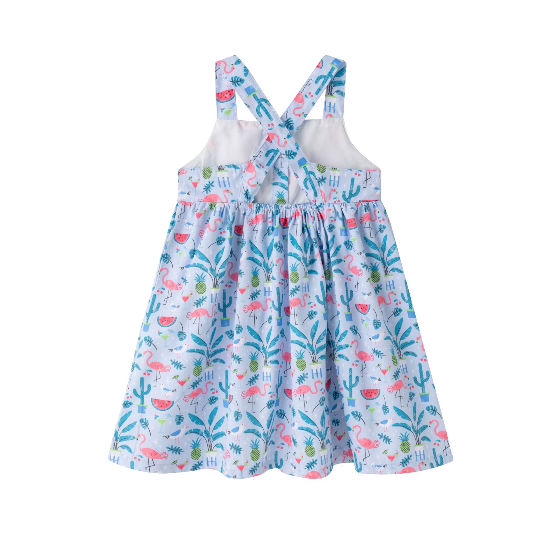 Vestido niña con tirantes cruzados primavera verano 2024 Newness - Detalle 1 - Moda Infantil Chicle