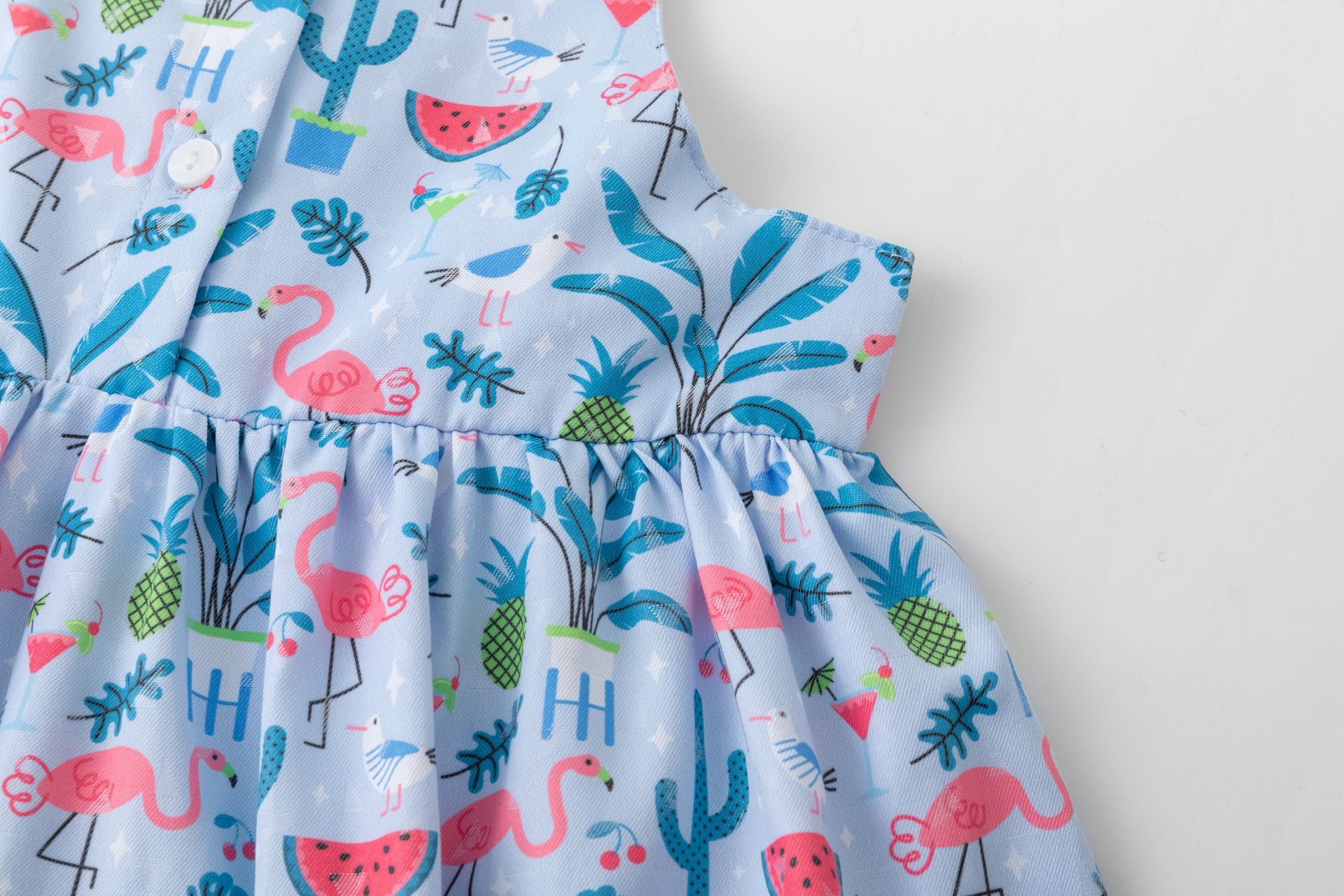Vestido niña con tirantes cruzados primavera verano 2024 Newness - Detalle 3 - Moda Infantil Chicle