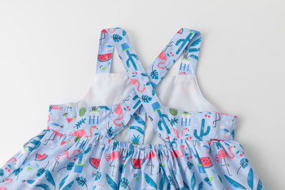 Vestido niña con tirantes cruzados primavera verano 2024 Newness - Detalle 6 - Moda Infantil Chicle