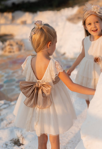 Vestido niña con tul - Basmarti verano 2024 - Detalle 1 - Moda Infantil Chicle