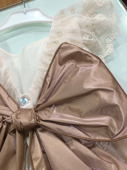 Vestido niña con tul - Basmarti verano 2024 - Detalle 4 - Moda Infantil Chicle