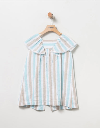 Vestido niña de Coco Acqua primavera 2024 - Detalle 1 - Moda Infantil Chicle