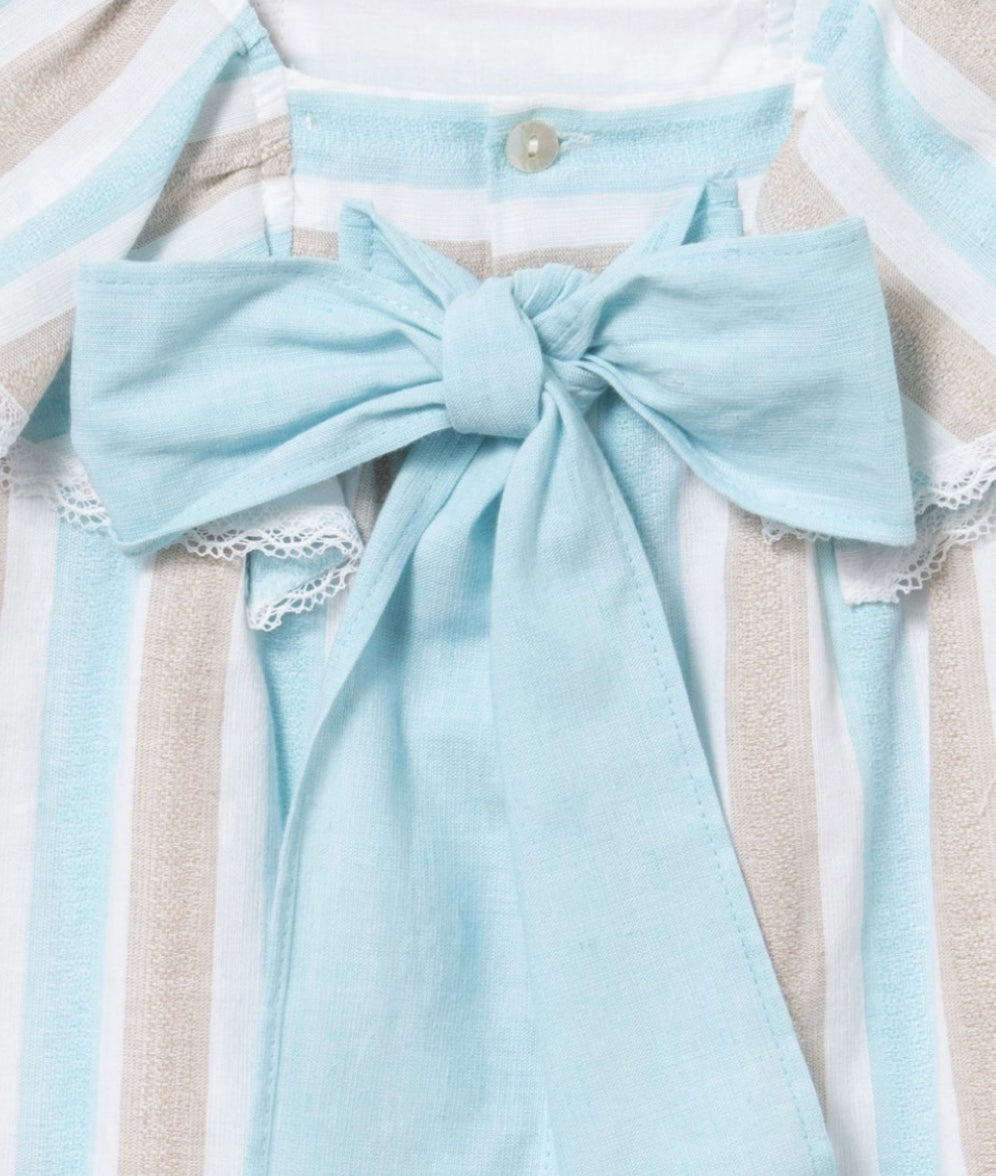 Vestido niña de Coco Acqua primavera 2024 - Detalle 4 - Moda Infantil Chicle