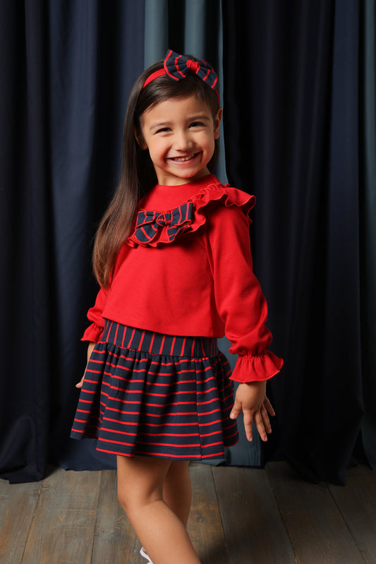 Vestido niña de invierno 2022 - Cuka Basmarti - Frontal - Moda Infantil Chicle