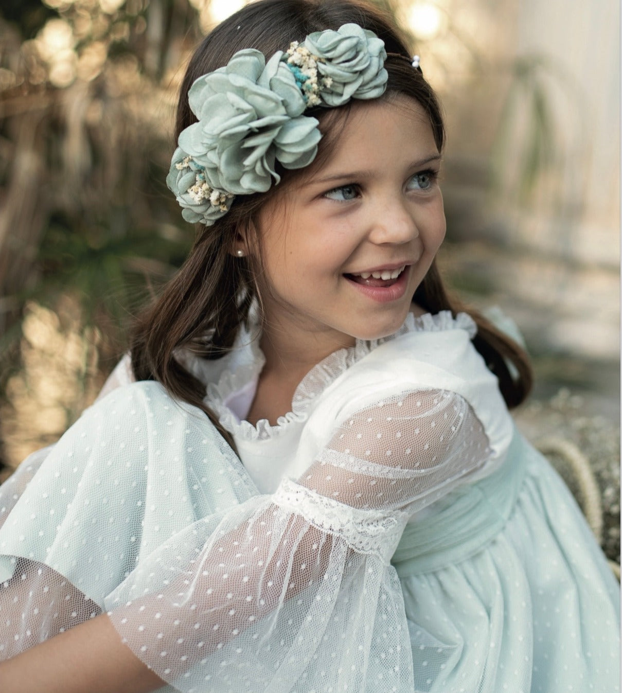 Vestido niña de primavera 2023 de Coco Acqua - Detalle 1 - Moda Infantil Chicle