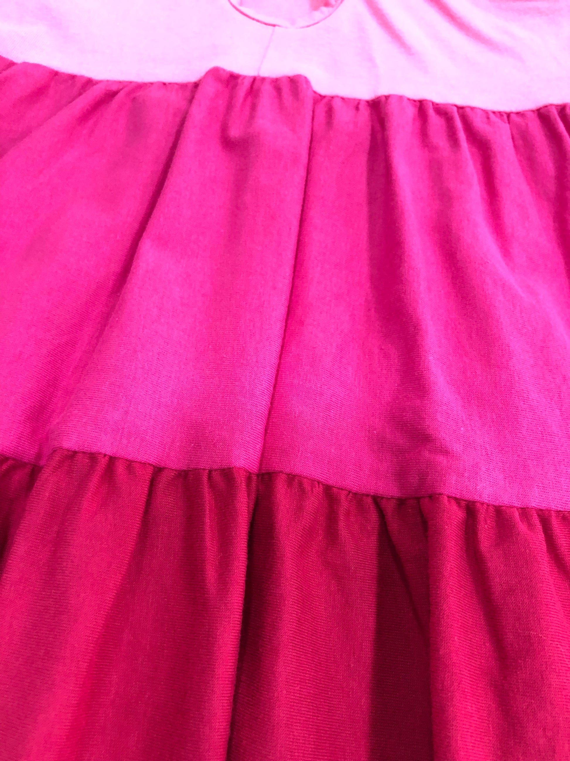 Vestido niña en tres tonos de rosas - Kyly - Detalle 2 - Moda Infantil Chicle