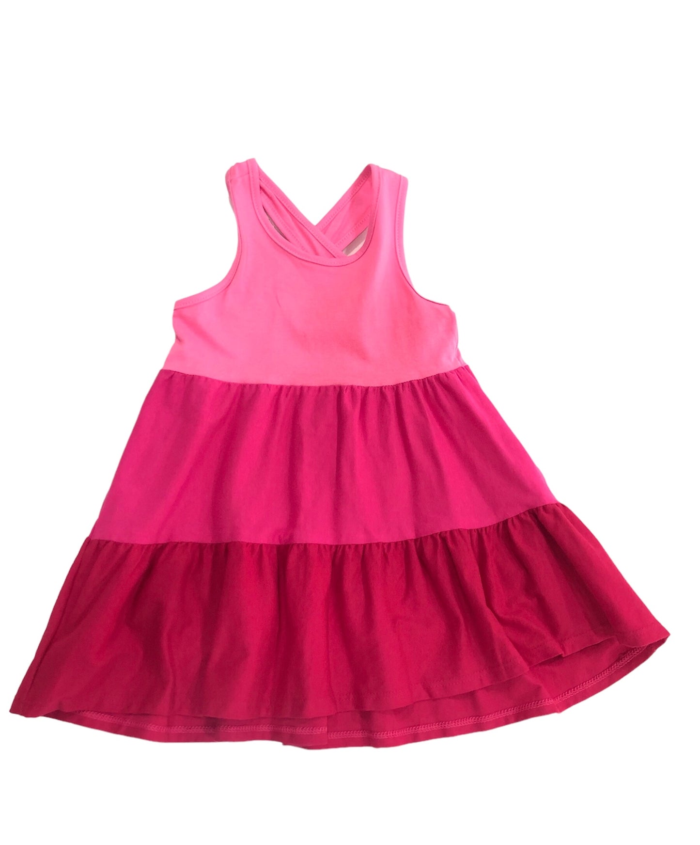 Vestido niña en tres tonos de rosas - Kyly - Frontal - Moda Infantil Chicle