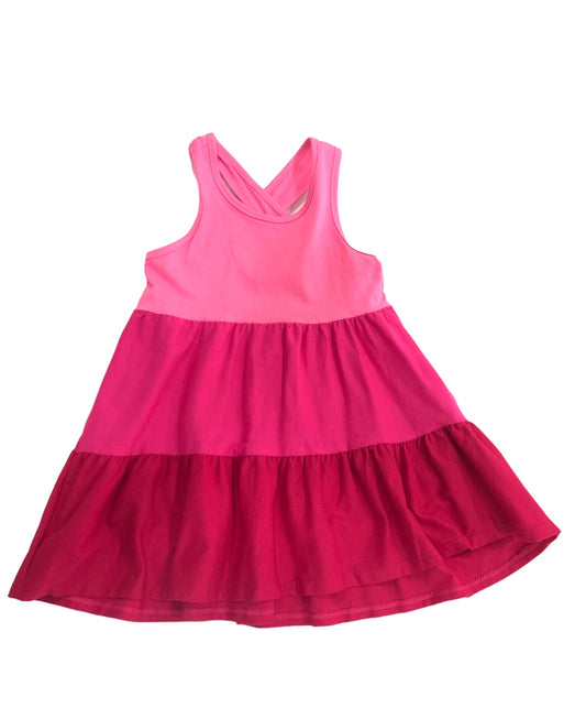 Vestido niña en tres tonos de rosas - Kyly - Frontal - Moda Infantil Chicle