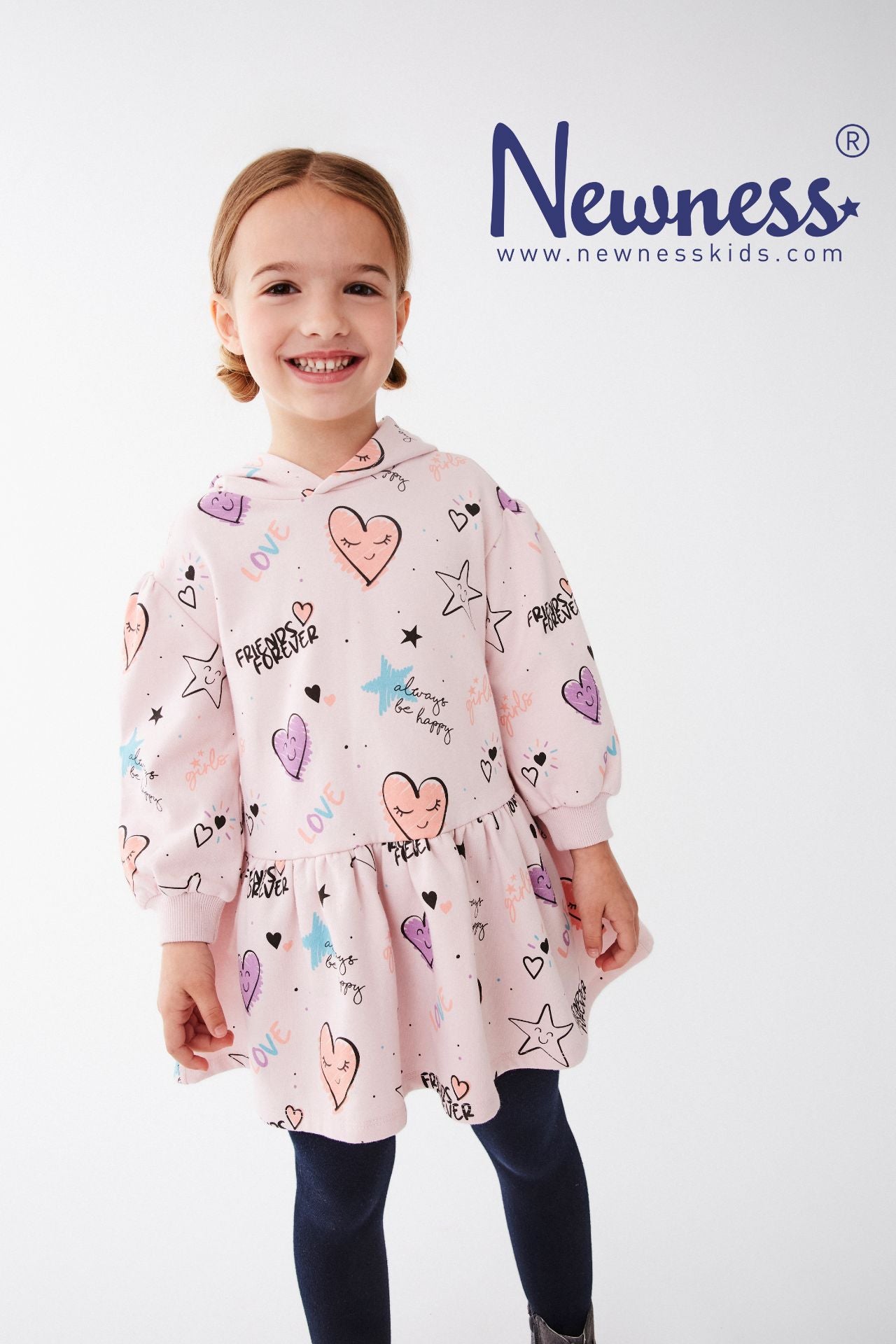 Vestido niña infantil rosa - Newness invierno 2024 - Detalle 2 - Moda Infantil Chicle