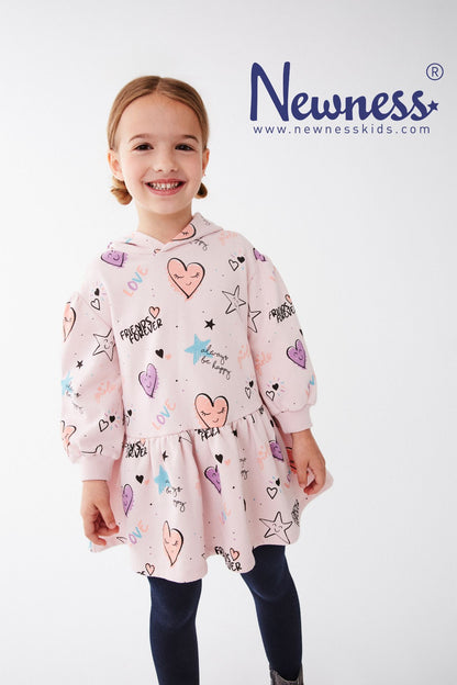 Vestido niña infantil rosa - Newness invierno 2024 - Detalle 2 - Moda Infantil Chicle