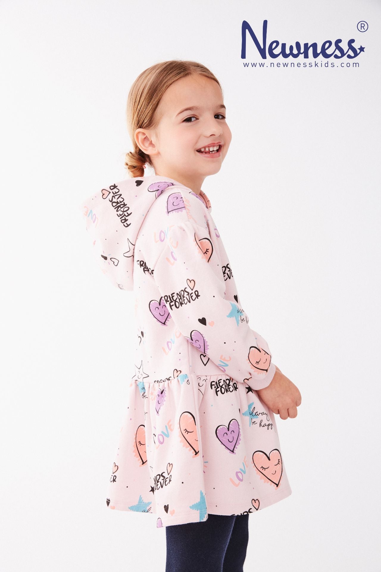 Vestido niña infantil rosa - Newness invierno 2024 - Detalle 3 - Moda Infantil Chicle