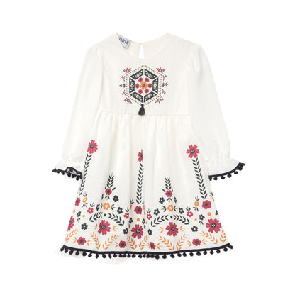 Vestido niña tejido camisa - Kyly otoño 2024 - Frontal - Moda Infantil Chicle