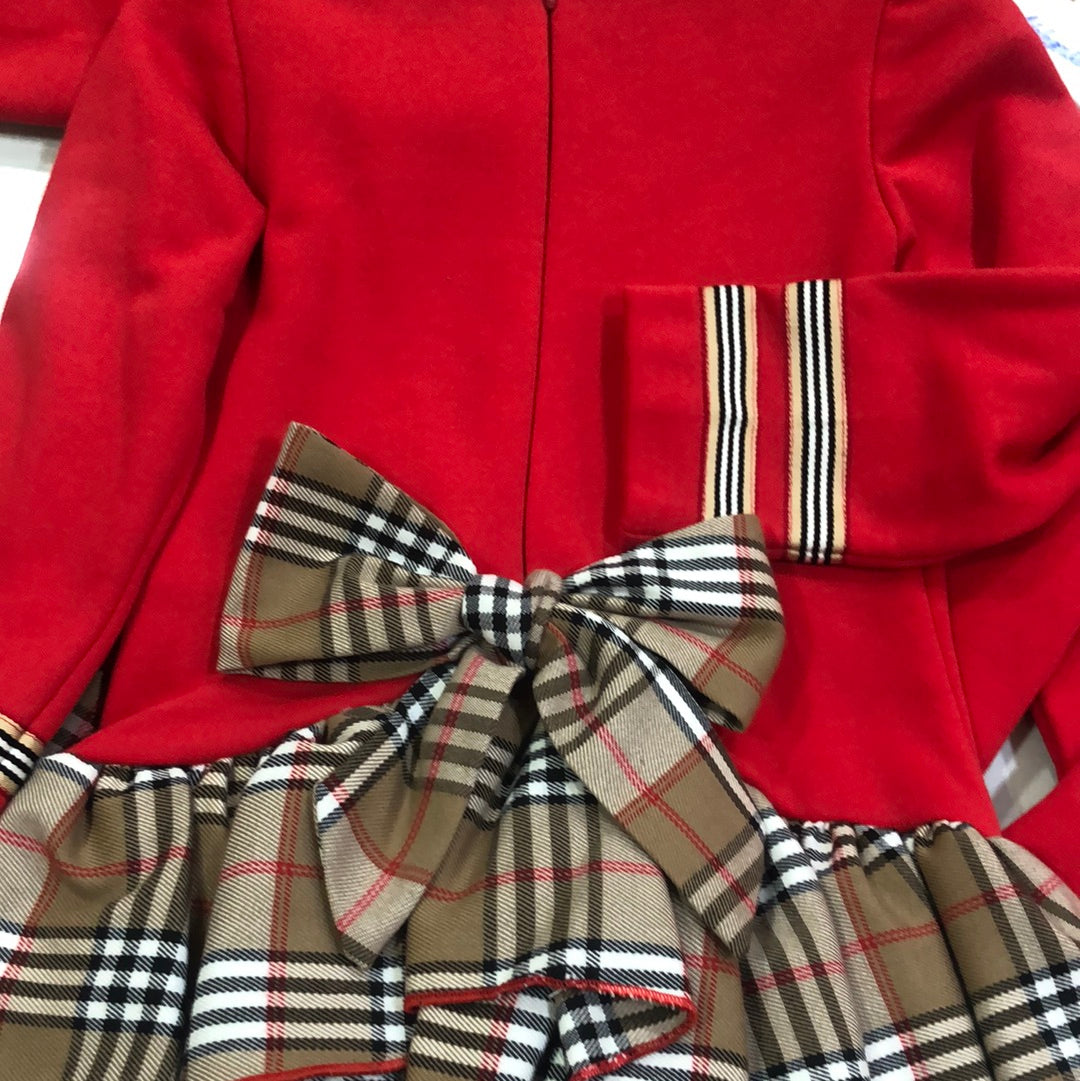 Vestido rojo de niña de invierno 2022 de Nekenia - Detalle 4 - Moda Infantil Chicle