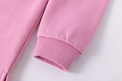 Vestido rosa con cohete - Newness invierno 2024 - Detalle 5 - Moda Infantil Chicle