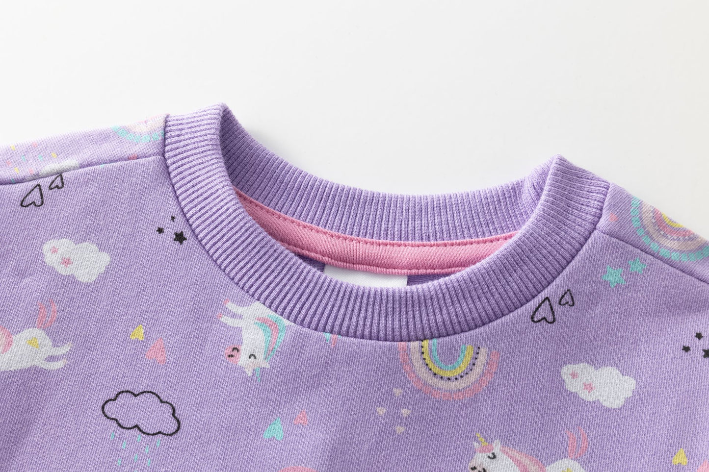 Vestido unicornio morado - Newness invierno 2024 - Detalle 3 - Moda Infantil Chicle